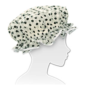  Black and White Mod Shower Cap - BPA Free