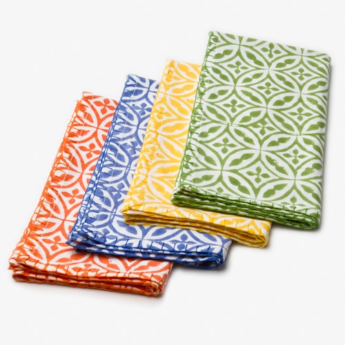  Artisan Hand painted Napkin Set